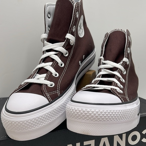 Converse Men’s CTAS LIFT HI
DARK ROOT/WHITE/BLACK A09990C Platforms Sneakers - Picture 7 of 16